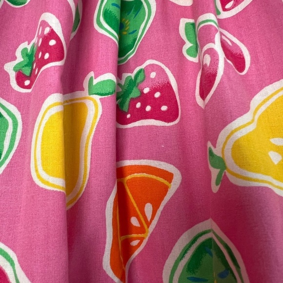 Vintage Fruit Pattern Smock Collar Dress Summer Girls 3X - Picture 8 of 8